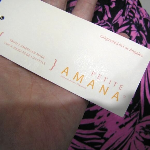 TROPICAL PRINT FAUX WRAP SKIRT SMALL PETITE - Picture 7 of 7